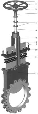 PZ973电动刀型闸阀部件材质说明