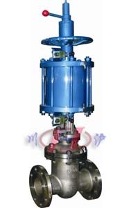 气动闸阀(配圆形活塞式汽缸)