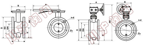 D41W通风蝶阀,结构图