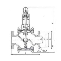 Y416X直接作用弹簧薄膜式减压阀 ,结构图