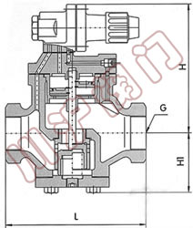 YG13H型高灵敏度蒸汽减压阀,结构图
