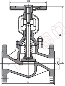 德标波纹管截止阀,结构图