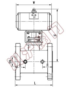 BQ641F气动保温球阀尺寸图